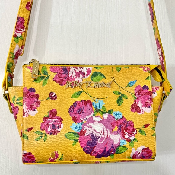 Crossbody Bags Betsey Johnson Yellow Floral Purse Betsey Johnson